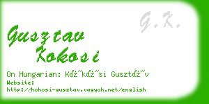 gusztav kokosi business card